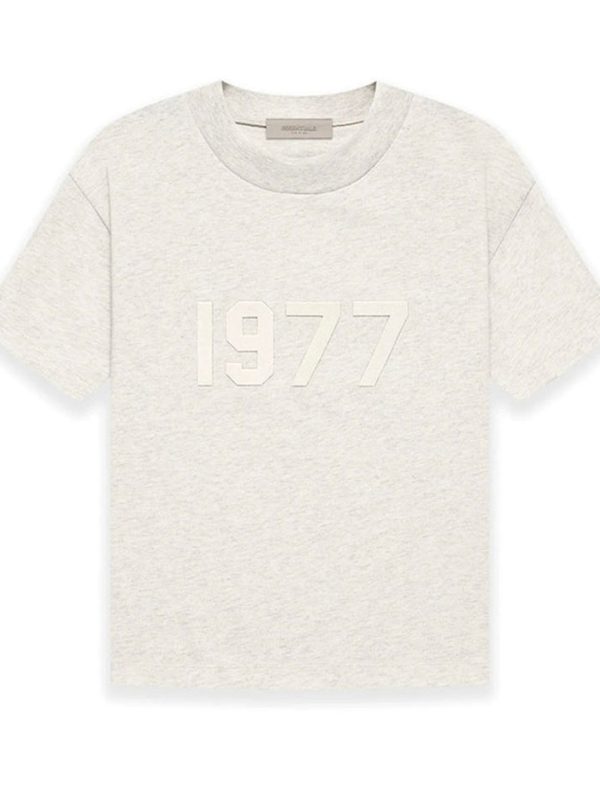 1977 Light Heather Gray Casual T-Shirt