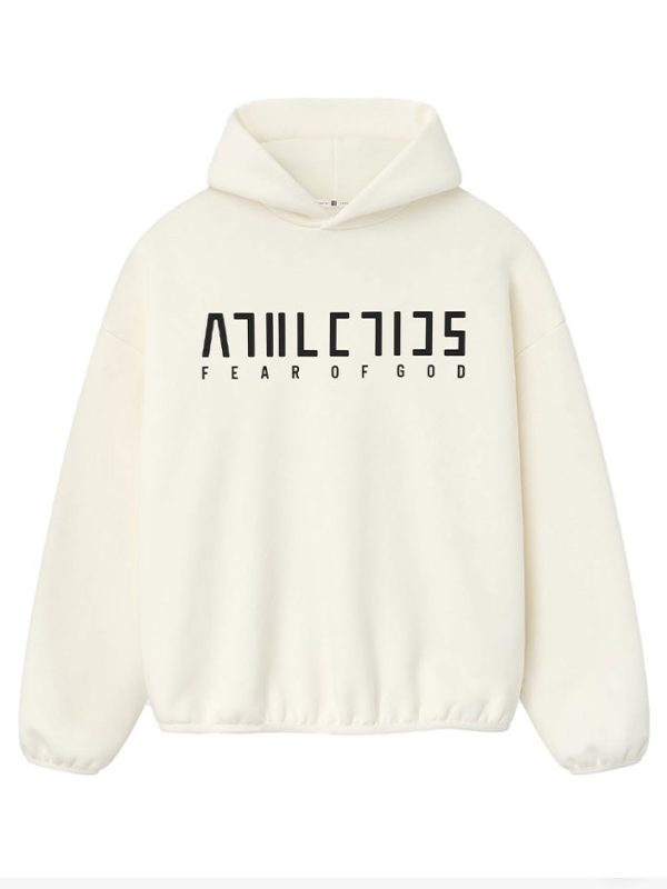 Athletics Cotton Fleece Hoodie Cream White