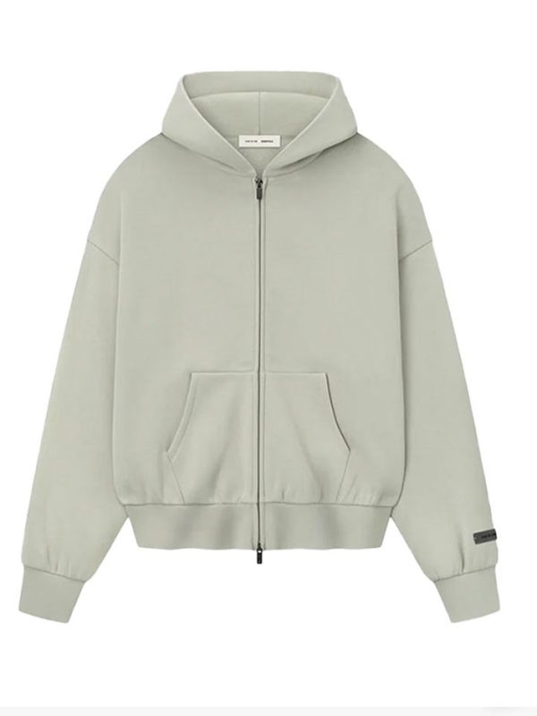 Classic Fleece Zipper Hoodie Seafoam Green