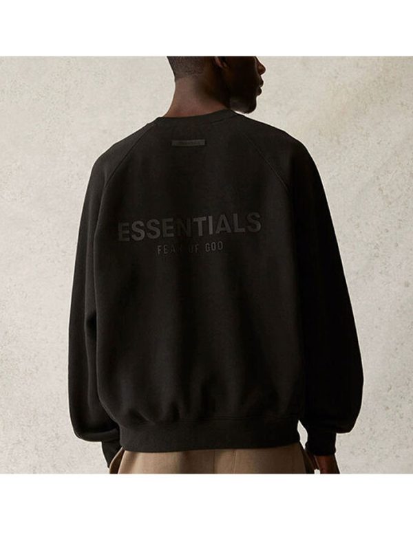 Crew Neck Black Sweatshirt