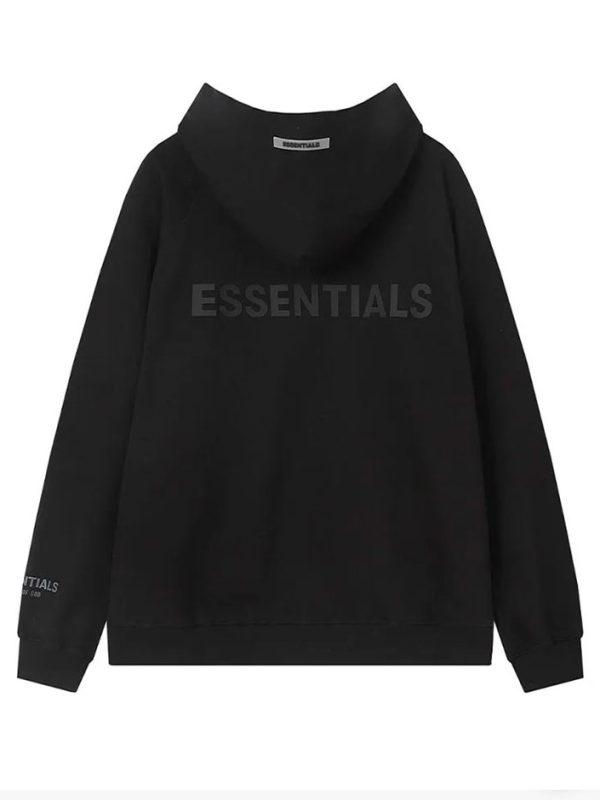 Relaxed Zipper Hoodie Black