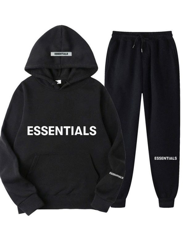 Spring Hooded Black Tracksuit